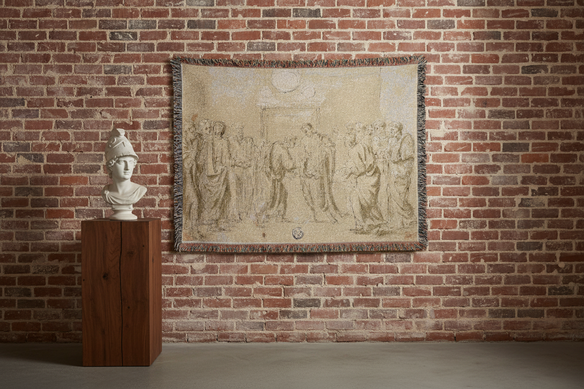 The Incredulity of Saint Thomas (style of Poussin) Tapestry Blanket