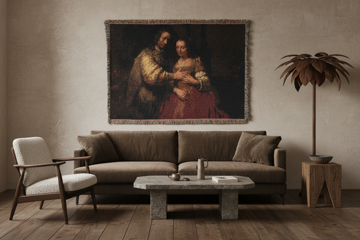 The Jewish Bride — Rembrandt Tapestry Blanket