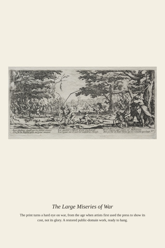 The Large Miseries of War - Antique Historical Print
