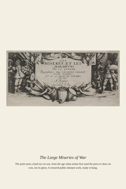 The Large Miseries of War (2) - Antique Historical Print