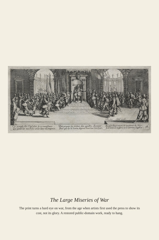 The Large Miseries of War (5) - Antique Historical Print