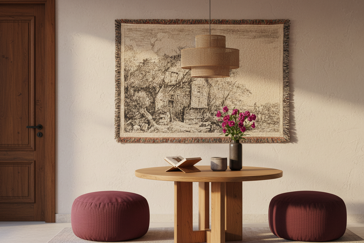 The Little Bridge — Ruisdael Tapestry Blanket