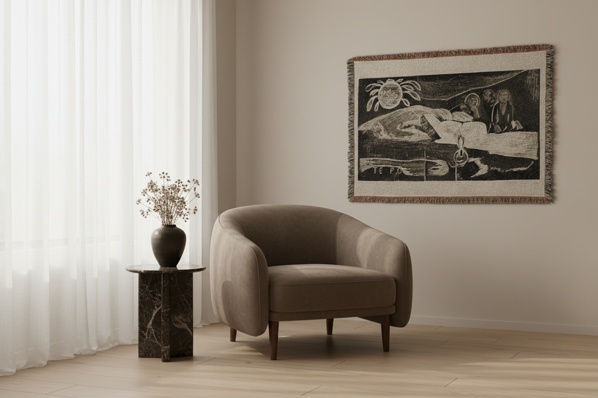The Night — Gauguin Tapestry Blanket