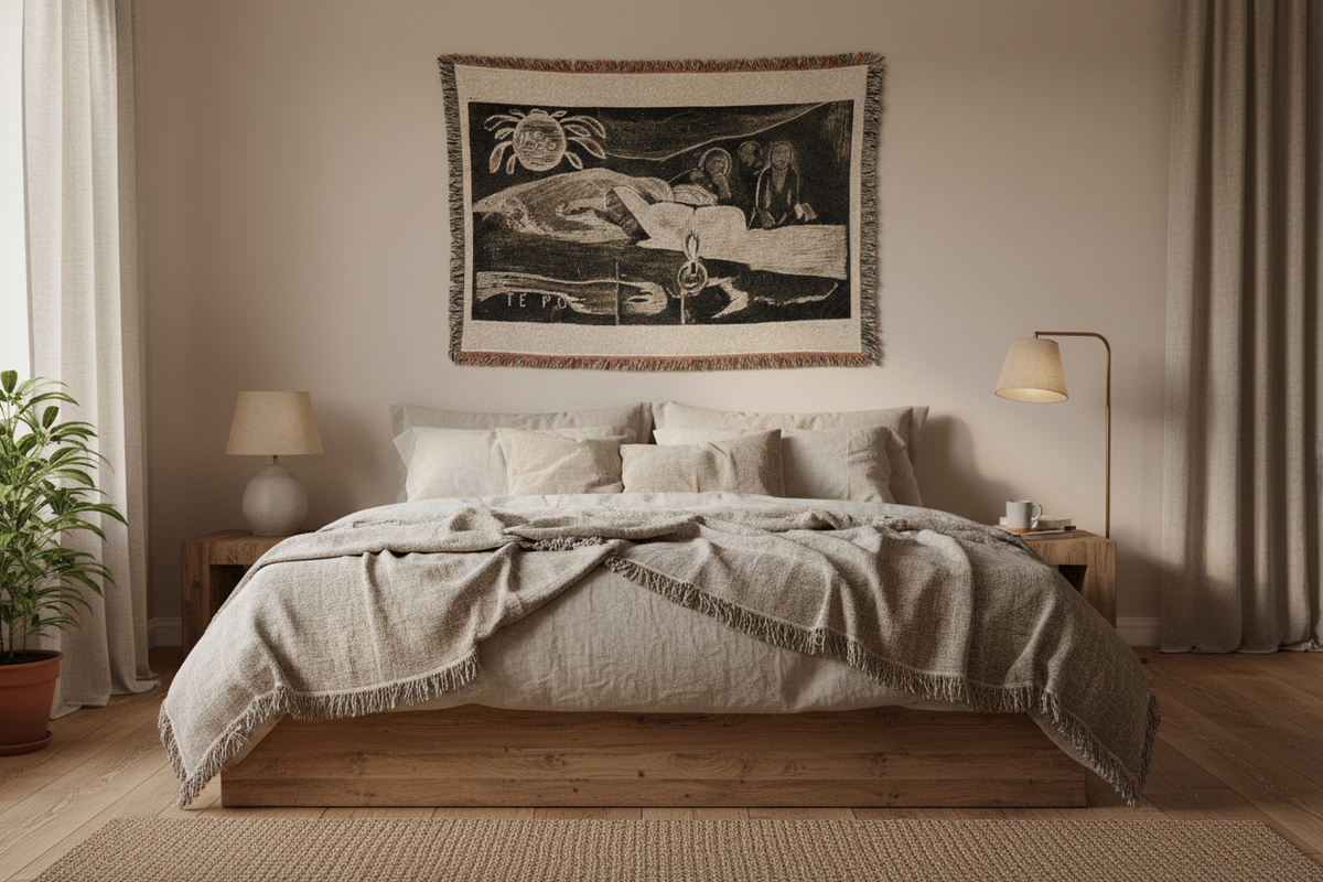 The Night — Gauguin Tapestry Blanket