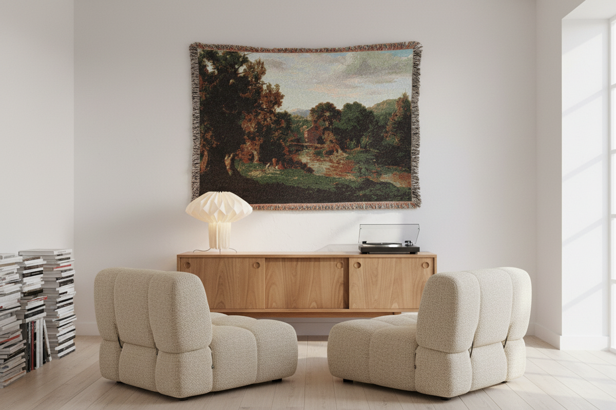 The Old Mill — Inness Tapestry Blanket
