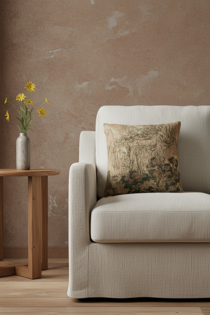 The Peach Blossom Spring Pillow