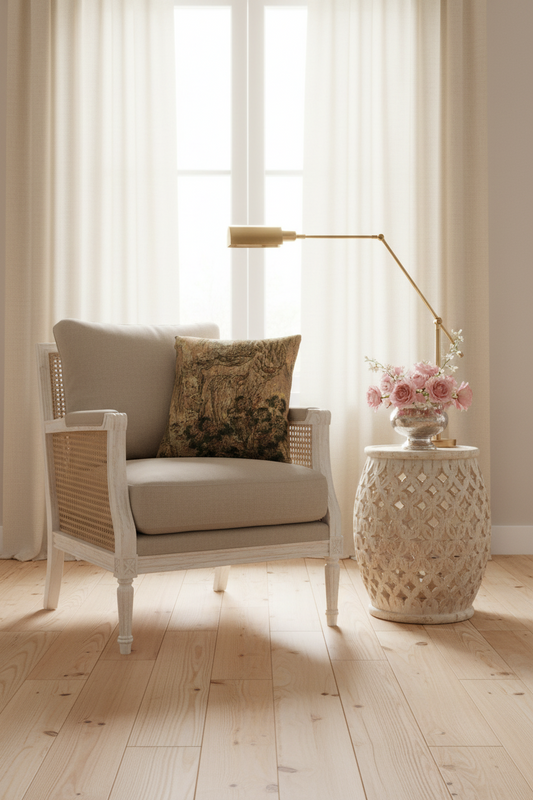 The Peach Blossom Spring Pillow