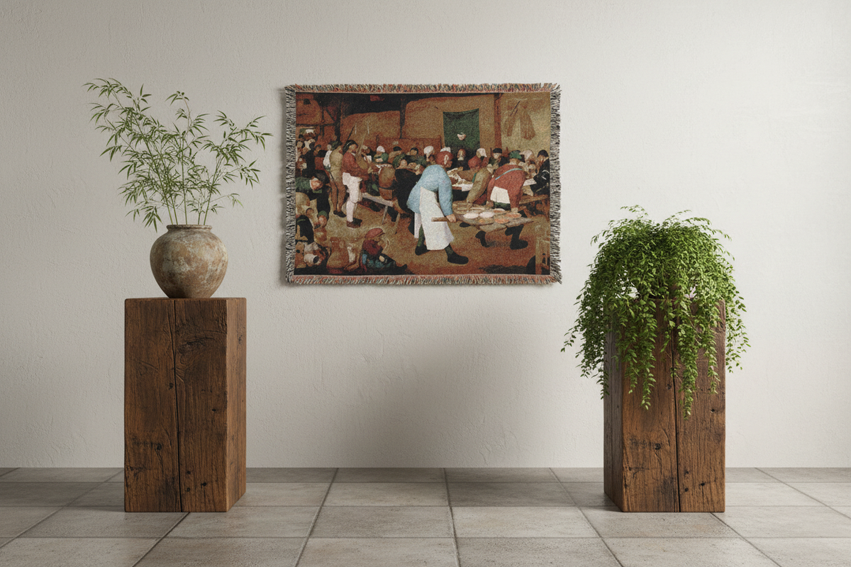 The Peasant Wedding — Bruegel Tapestry Blanket