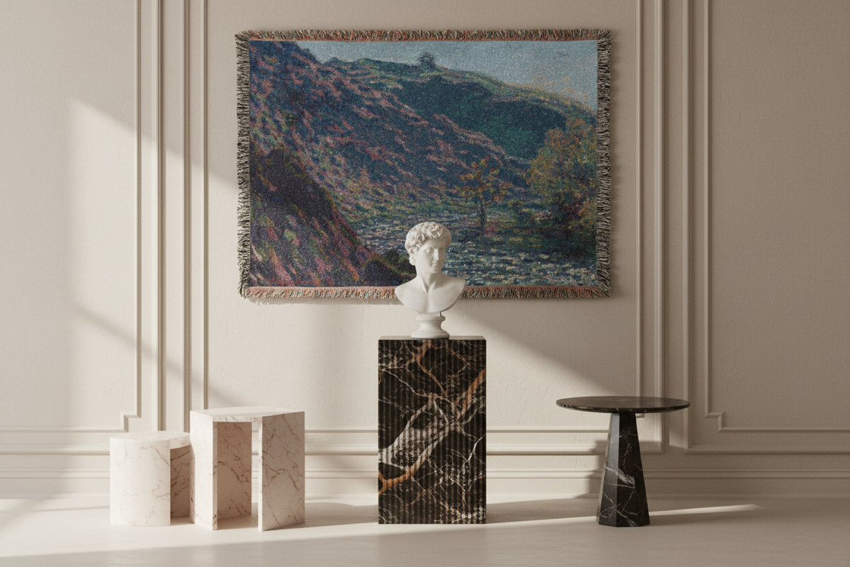 The Petite Creuse River — Monet Tapestry Blanket