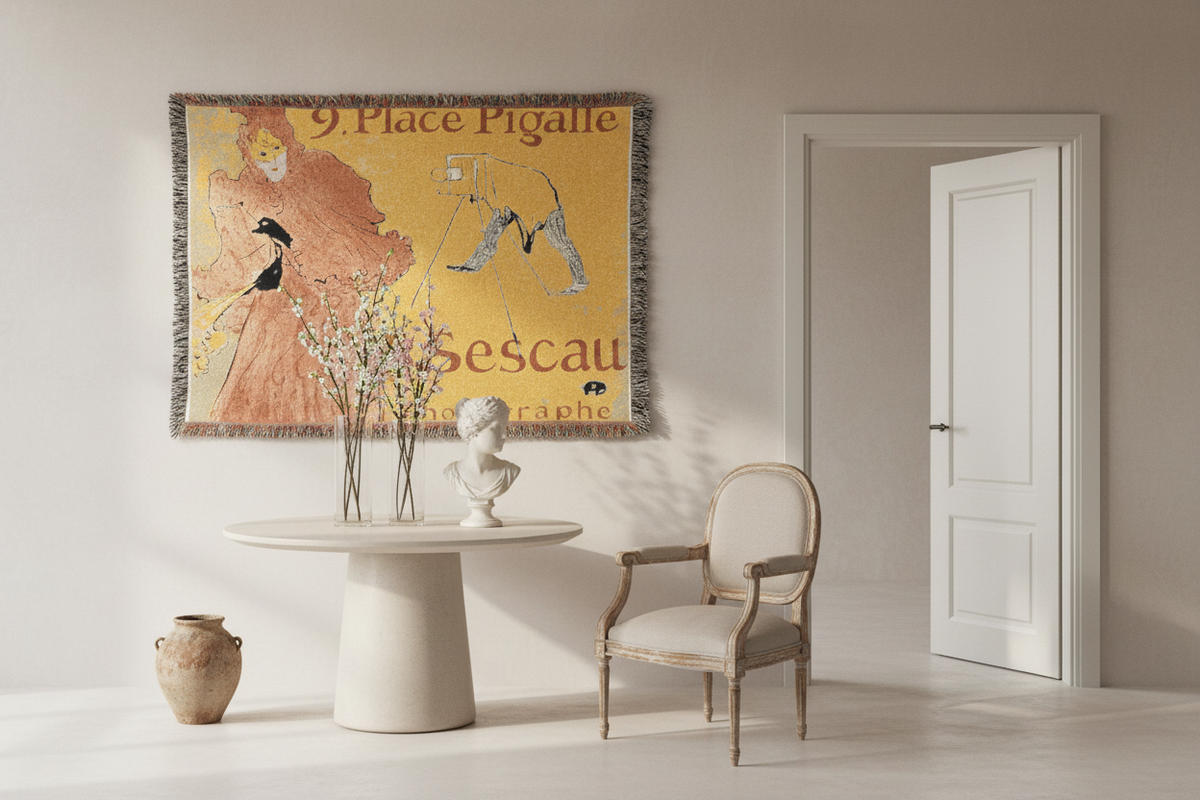 The Photographer Sescau — Toulouse-Lautrec Tapestry Blanket