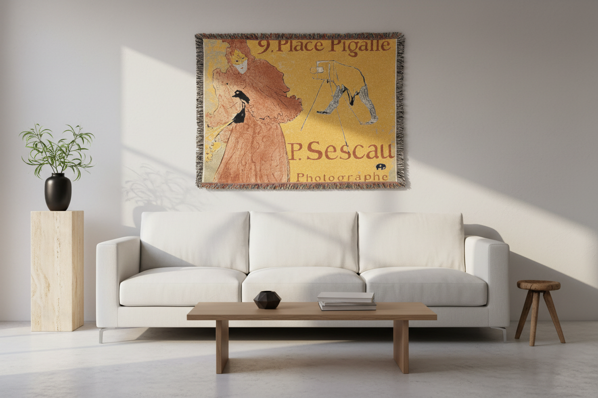 The Photographer Sescau — Toulouse-Lautrec Tapestry Blanket