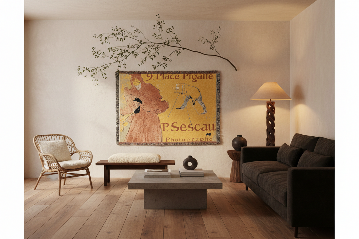 The Photographer Sescau — Toulouse-Lautrec Tapestry Blanket