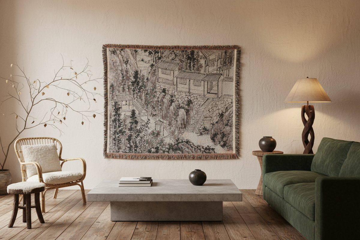 The Pine Retreat Tiger Hill Tapestry Blanket