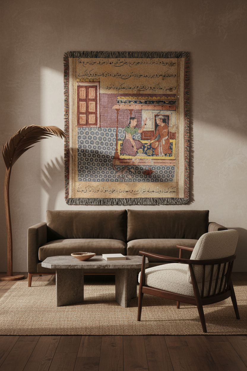 The Pious Man's Wife Tapestry Blanket