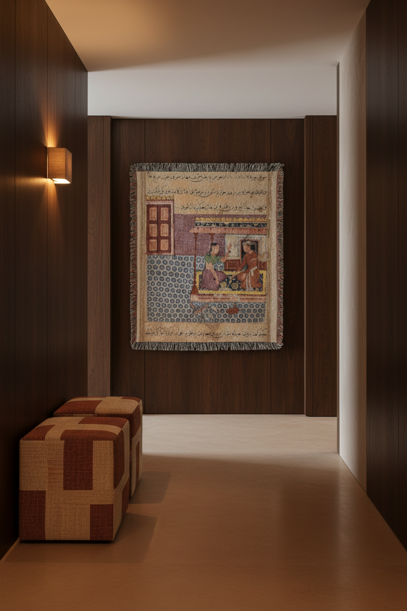 The Pious Man's Wife Tapestry Blanket