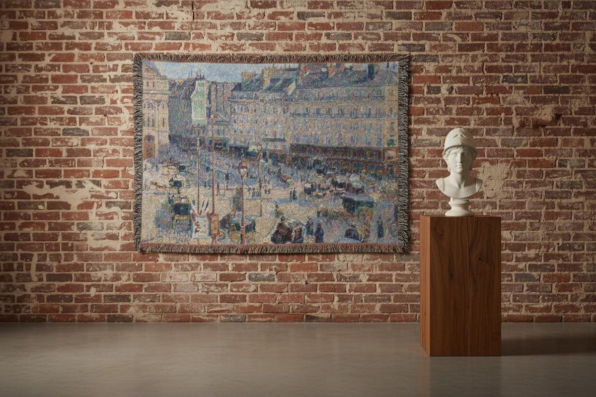 The Place du Havre, Paris — Pissarro Tapestry Blanket