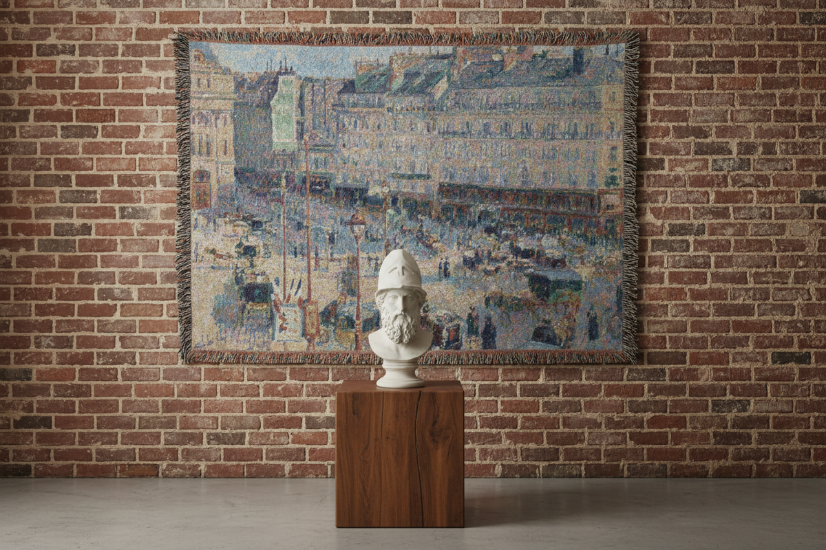 The Place du Havre, Paris — Pissarro Tapestry Blanket