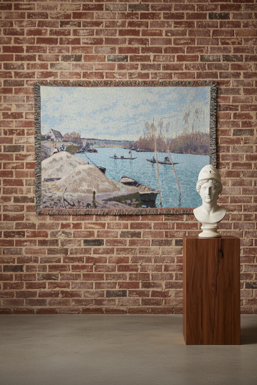 The Seine at Port-Marly — Sisley Tapestry Blanket