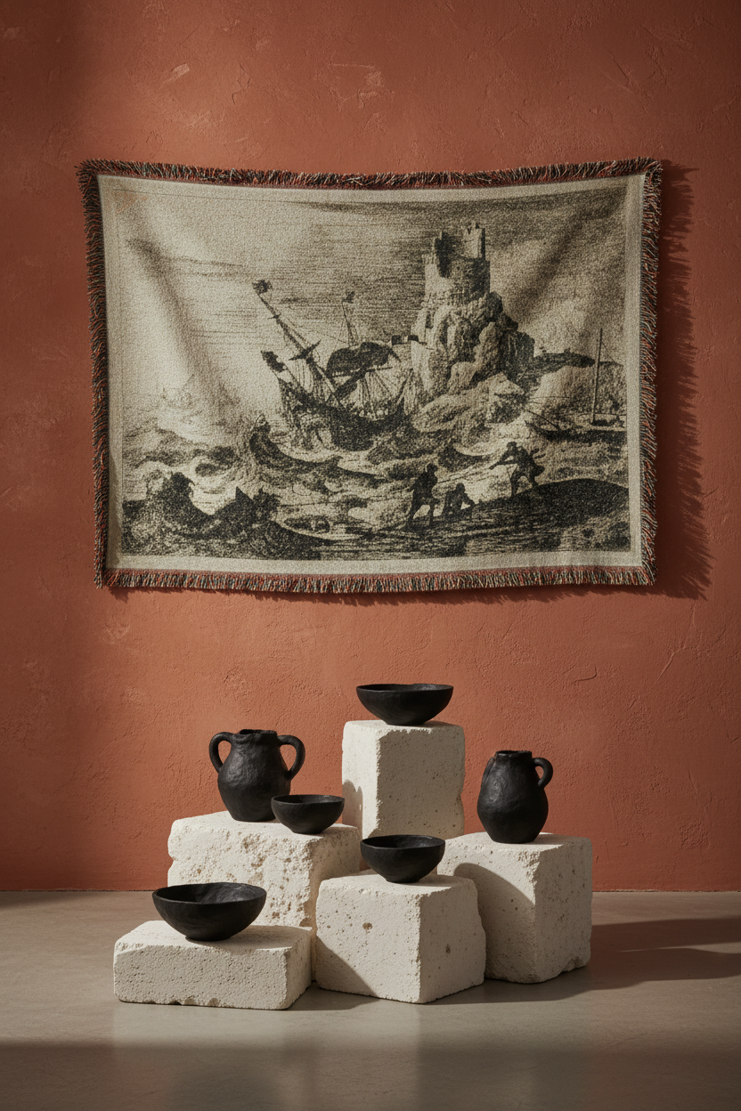 The Shipwreck — Lorrain Tapestry Blanket
