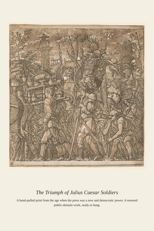 The Triumph of Julius Caesar Soldiers - Antique Historical Print