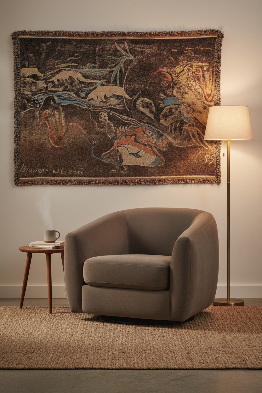 The Universe Is Being Created — Gauguin Tapestry Blanket