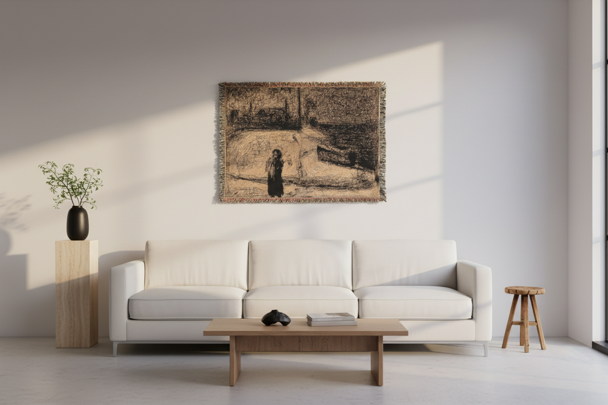 The Zone (Outside the City Walls) — Seurat Tapestry Blanket