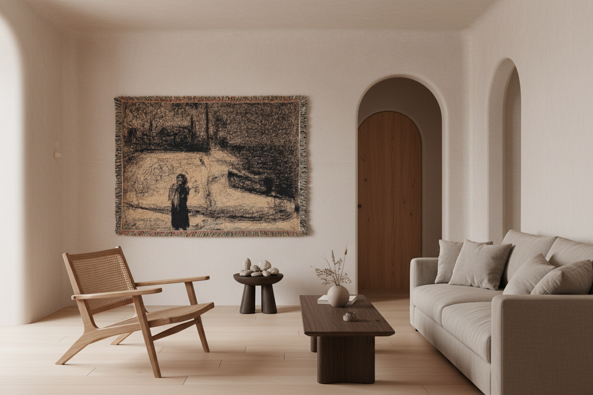 The Zone (Outside the City Walls) — Seurat Tapestry Blanket