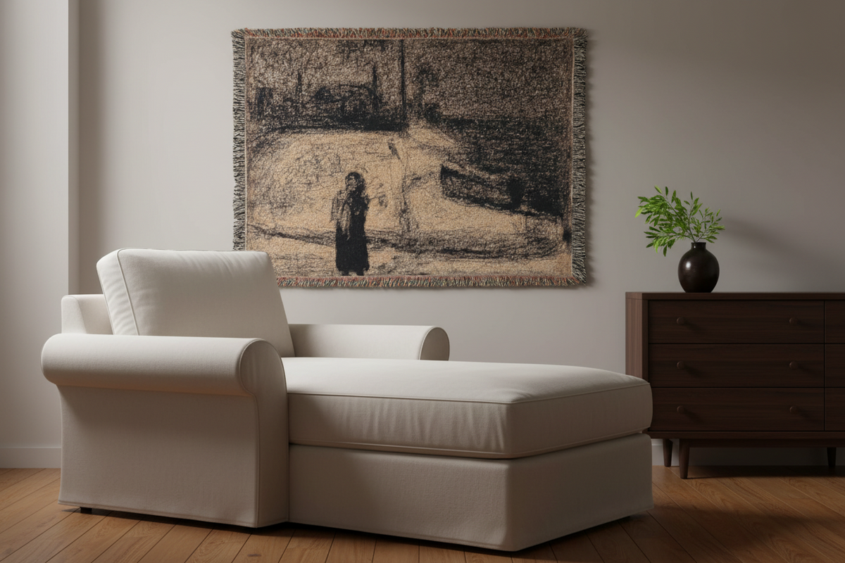 The Zone (Outside the City Walls) — Seurat Tapestry Blanket