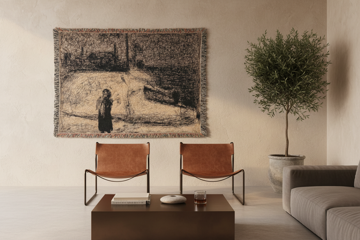 The Zone (Outside the City Walls) — Seurat Tapestry Blanket