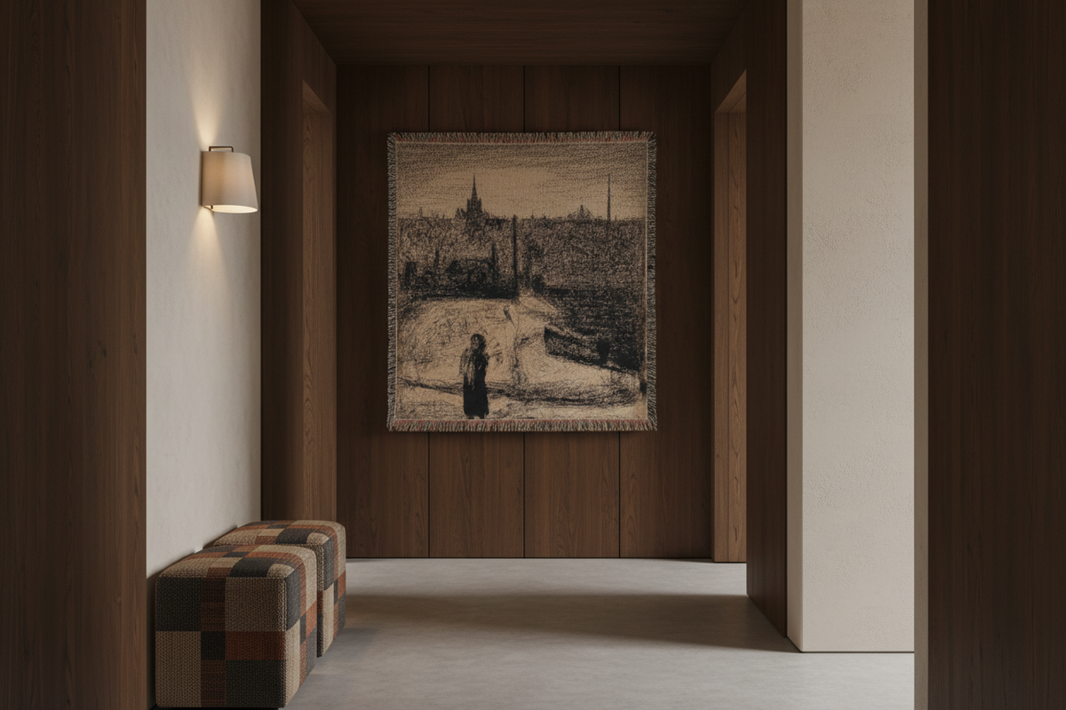 The Zone (Outside the City Walls) — Seurat Tapestry Blanket