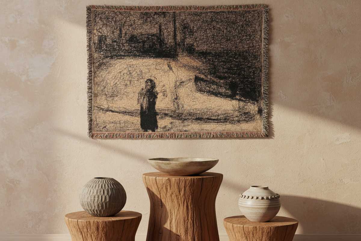 The Zone (Outside the City Walls) — Seurat Tapestry Blanket