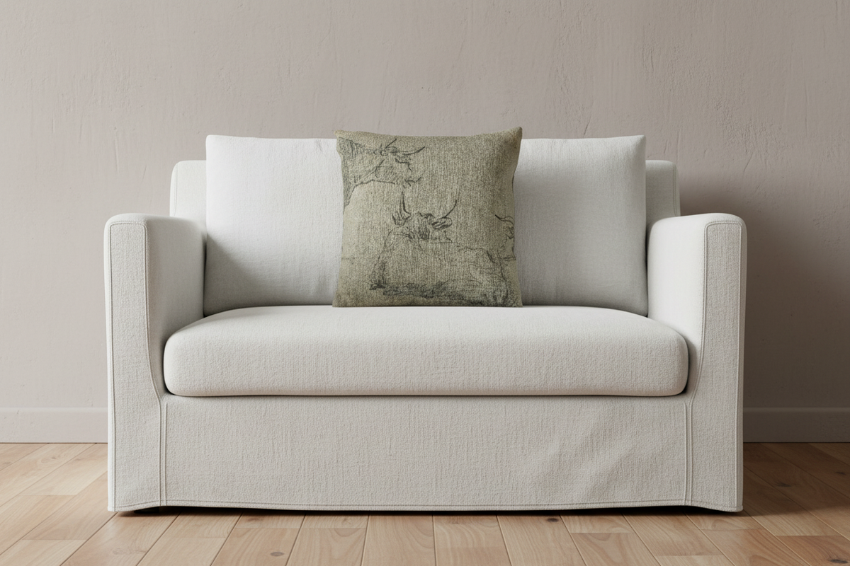 Three Sketches of Cows — Cuyp Pillow