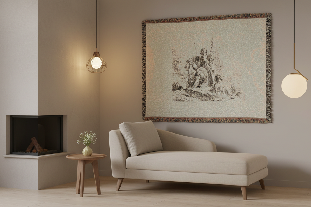 Three Soldiers and a Boy — Tiepolo Tapestry Blanket