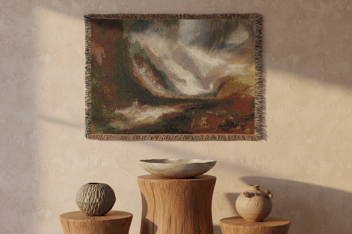 Valley of Aosta Snowstorm — Turner Tapestry Blanket