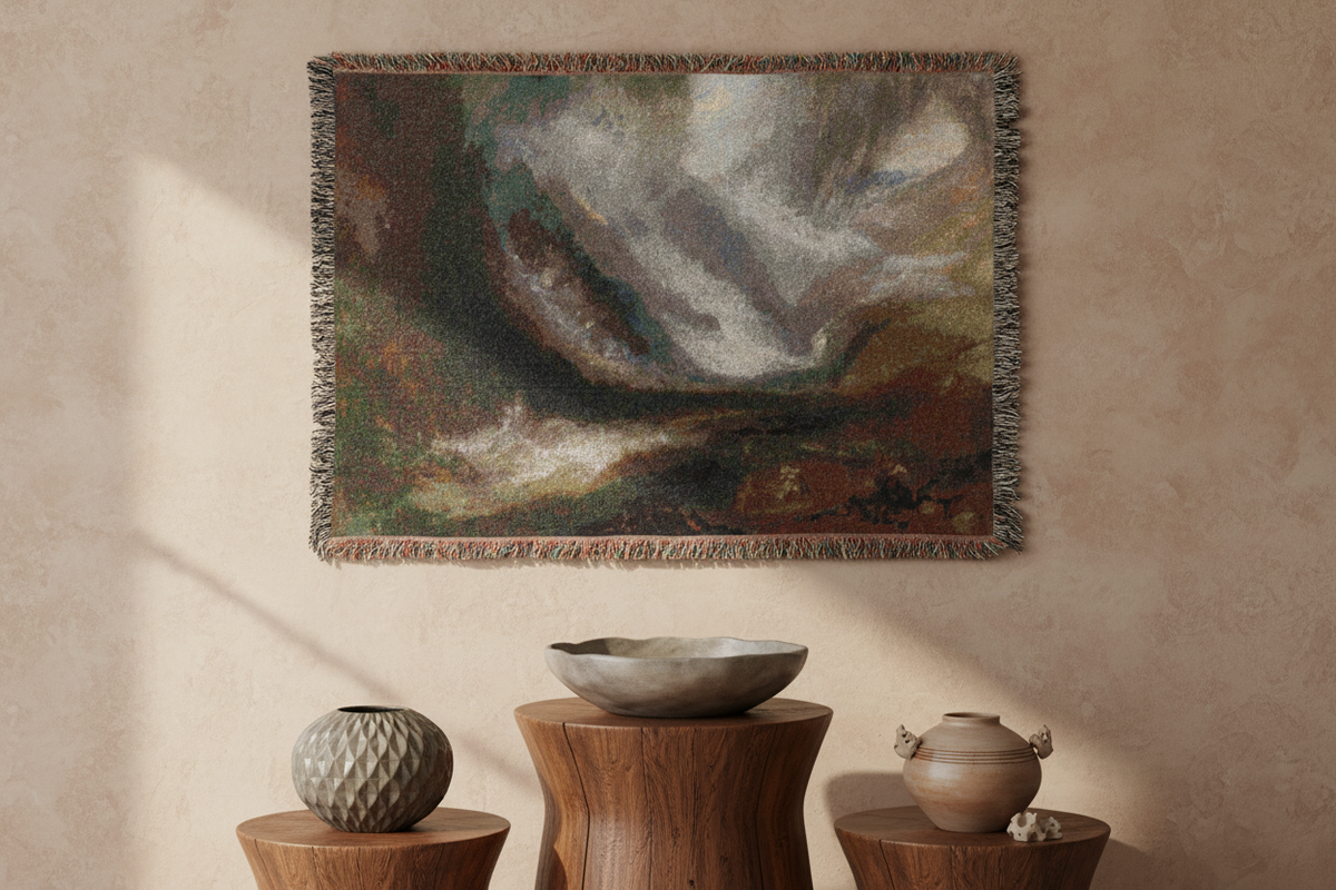 Valley of Aosta Snowstorm — Turner Tapestry Blanket