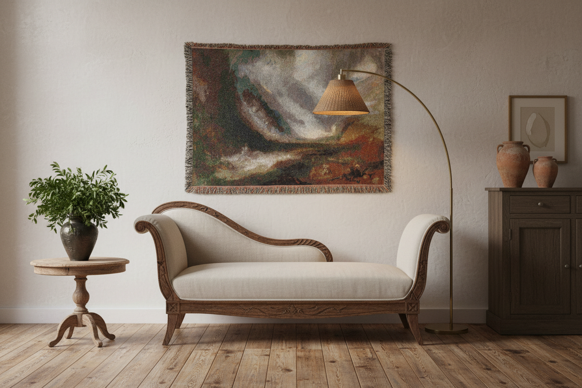 Valley of Aosta Snowstorm — Turner Tapestry Blanket