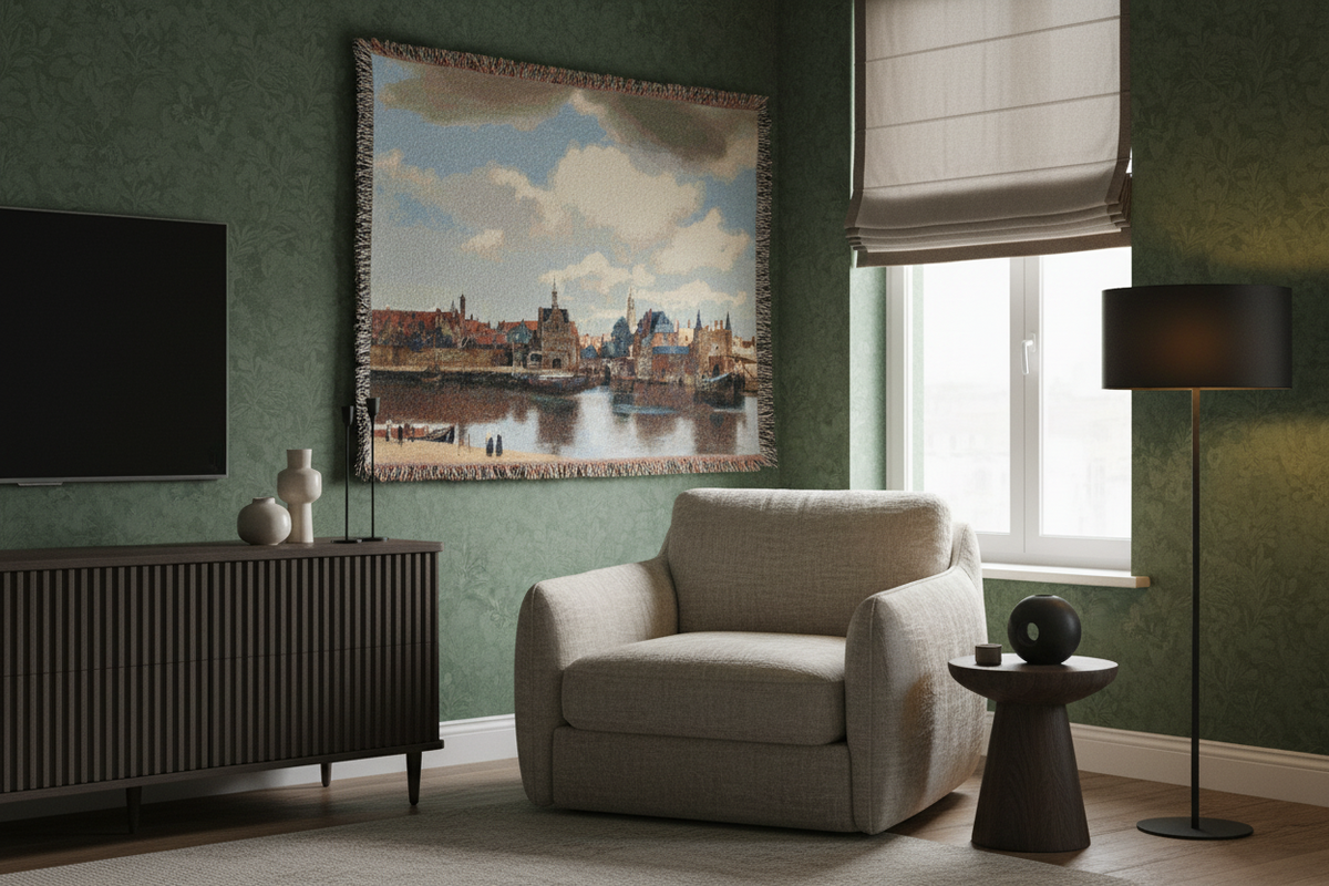 View of Delft — Vermeer Tapestry Blanket