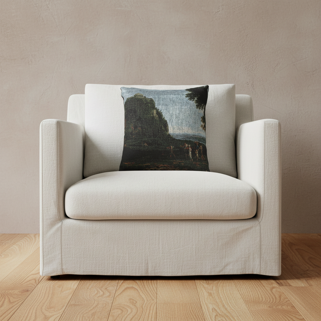 View of Delphi with a Procession — Lorrain Pillow