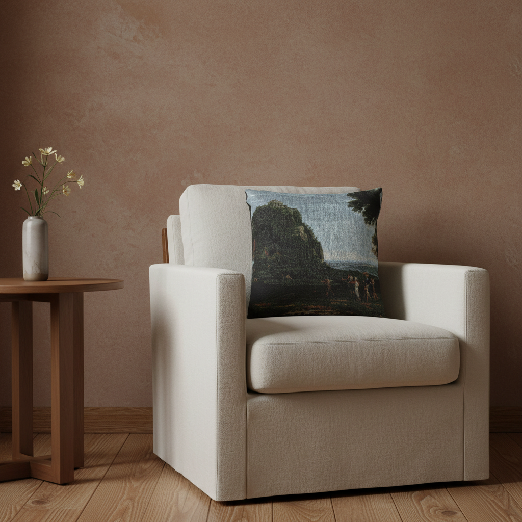 View of Delphi with a Procession — Lorrain Pillow