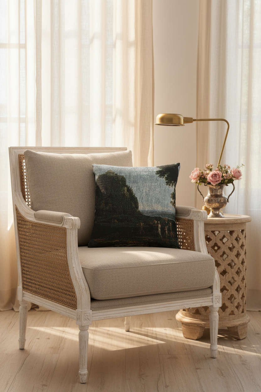 View of Delphi with a Procession — Lorrain Pillow