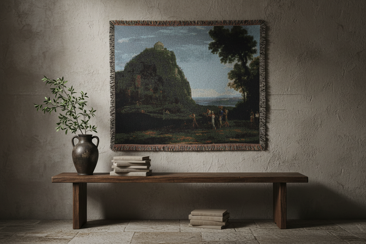View of Delphi with a Procession — Lorrain Tapestry Blanket