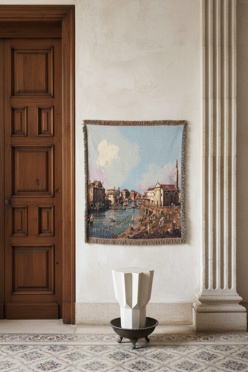 View of Dolo — Canaletto Tapestry Blanket