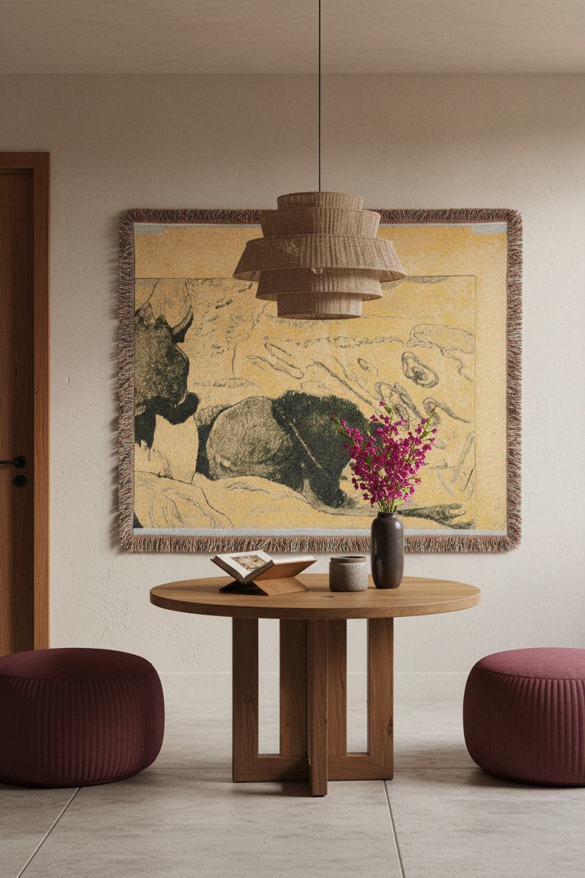 Volpini Suite: Women Washing Clothes Tapestry Blanket