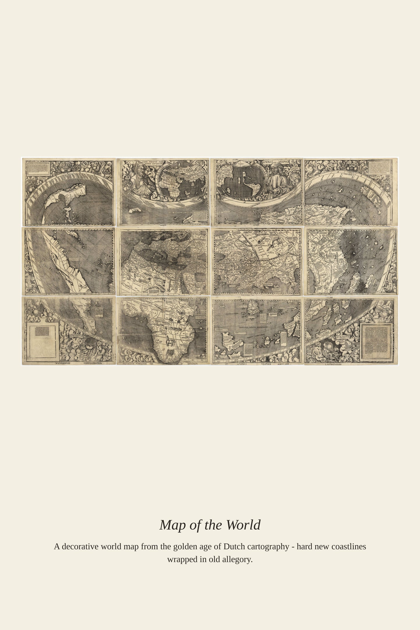 Waldseemuller Map - Antique World Map Print