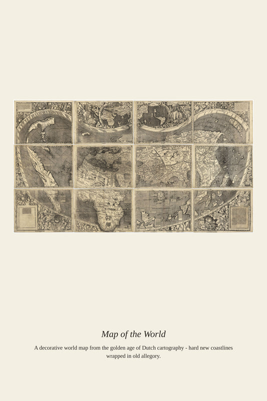 Waldseemuller Map - Antique World Map Print
