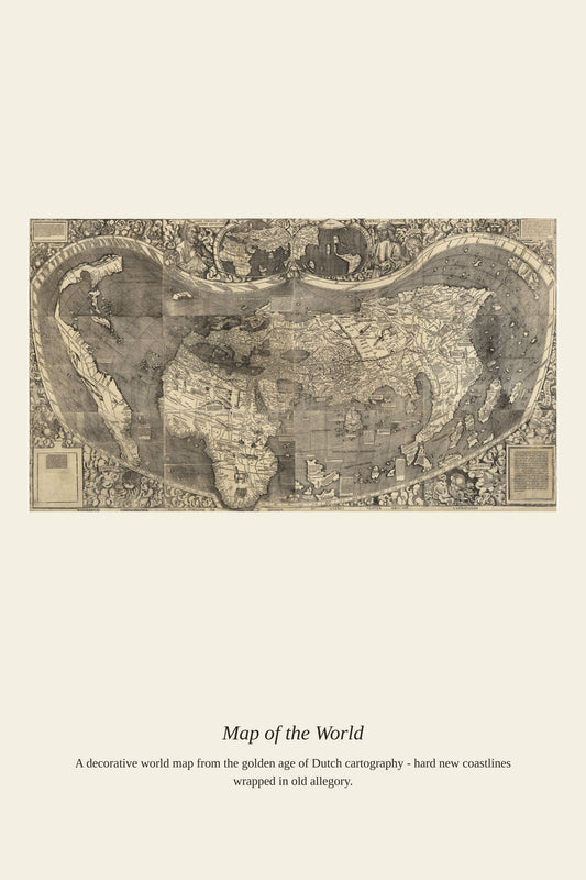 Waldseemuller World Map - Antique World Map Print