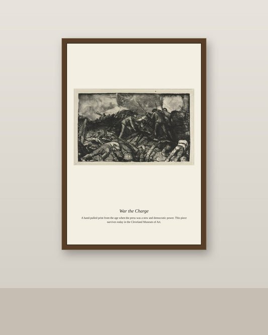 War the Charge - Antique Historical Print