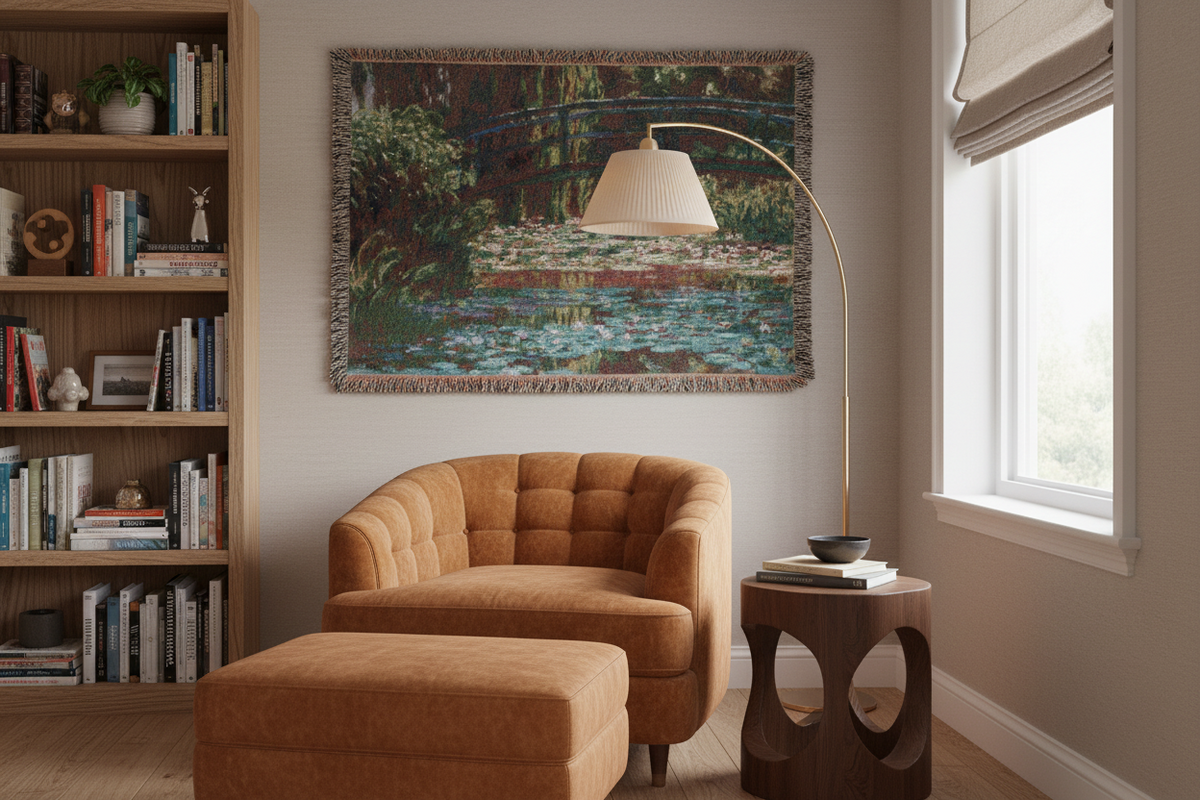Water Lily Pond — Monet Tapestry Blanket
