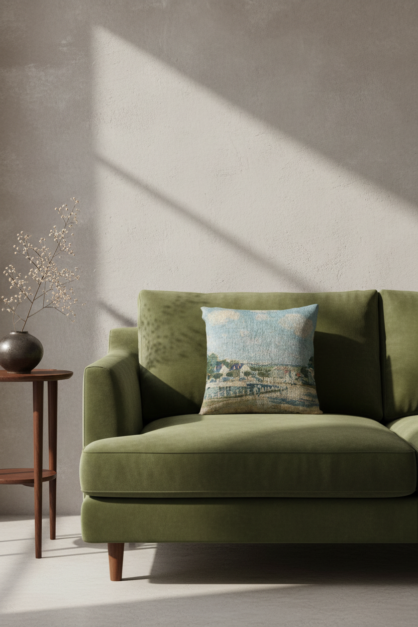 Watering Place at Marly — Sisley Pillow