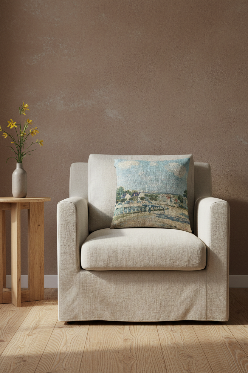 Watering Place at Marly — Sisley Pillow